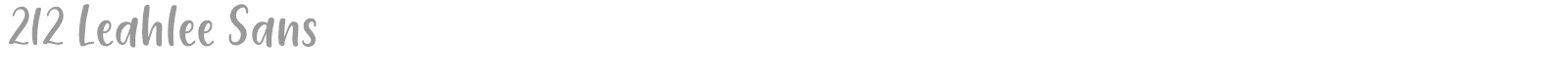 212 Leahlee Sans font preview